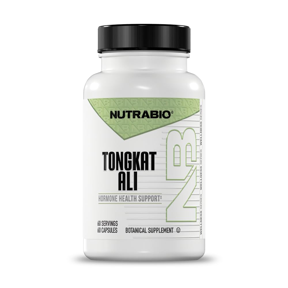 NutraBio Tongkat Ali Longjack 100 bottle shown for daily energy support.