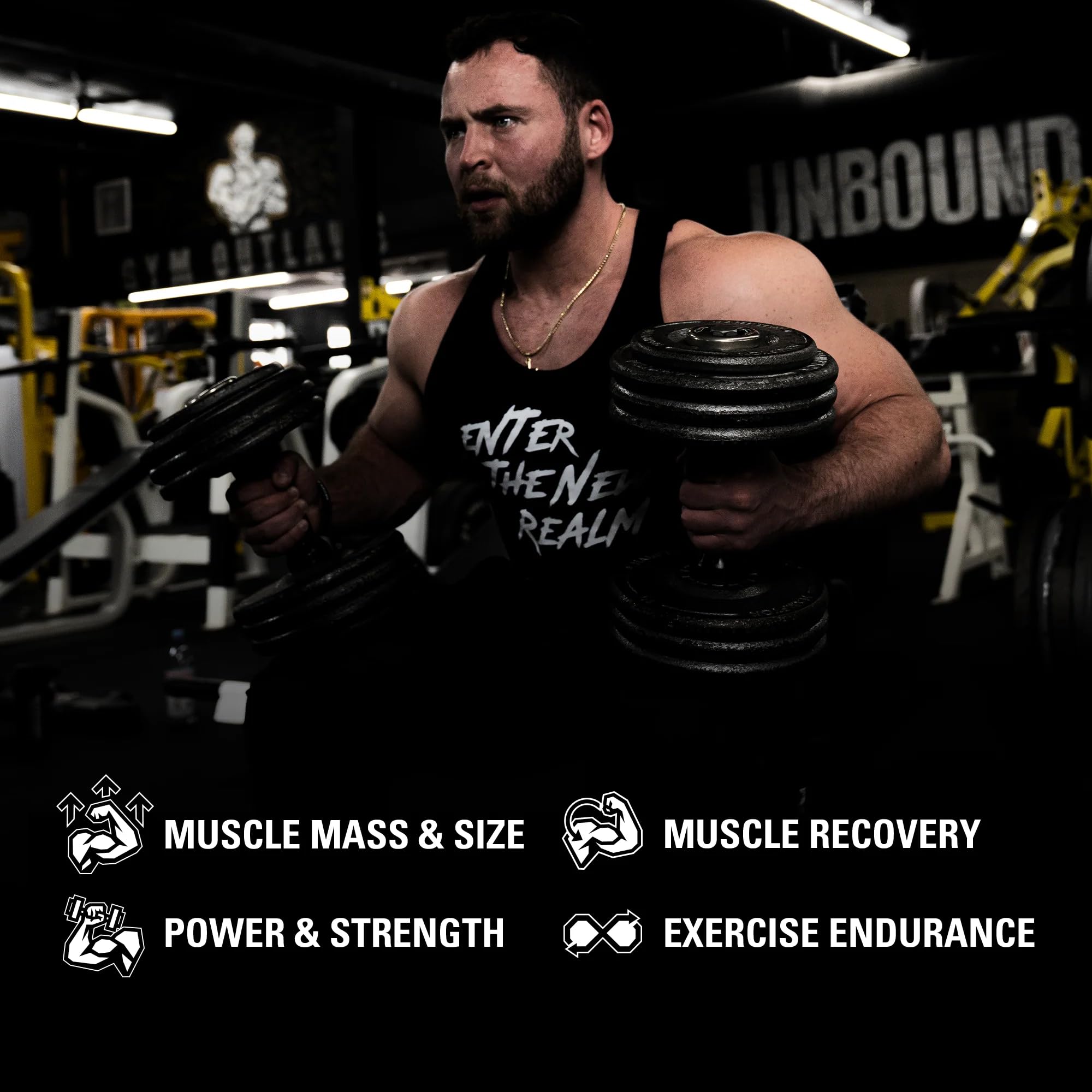 NutraBio Unbound BYLD bottle label close-up highlighting stimulant-free recovery support