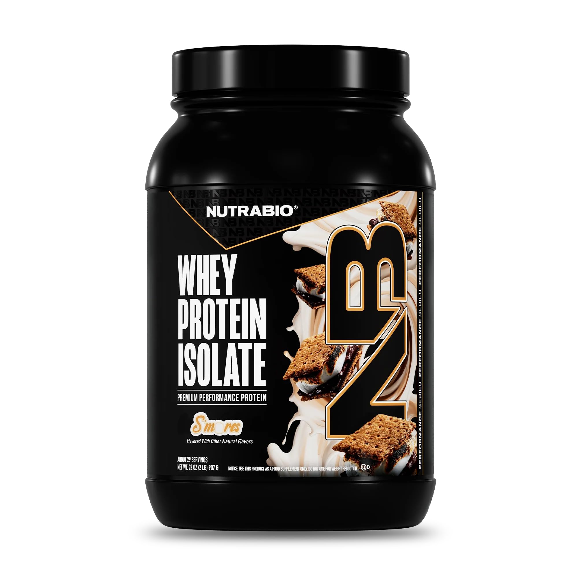 NutraBio Whey Isolate bottle pour demonstrates quick post-workout protein delivery