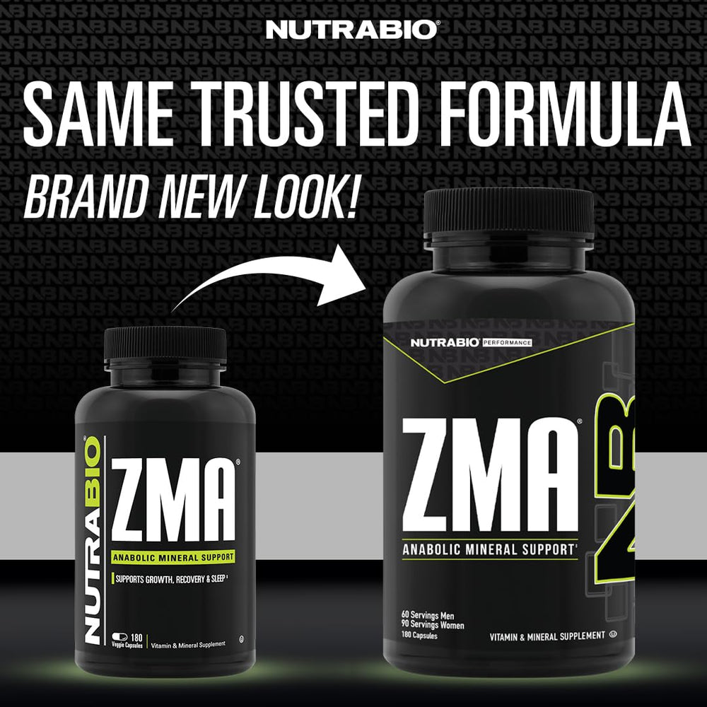 Close-up of NutraBio ZMA capsules for sleep and muscle recovery