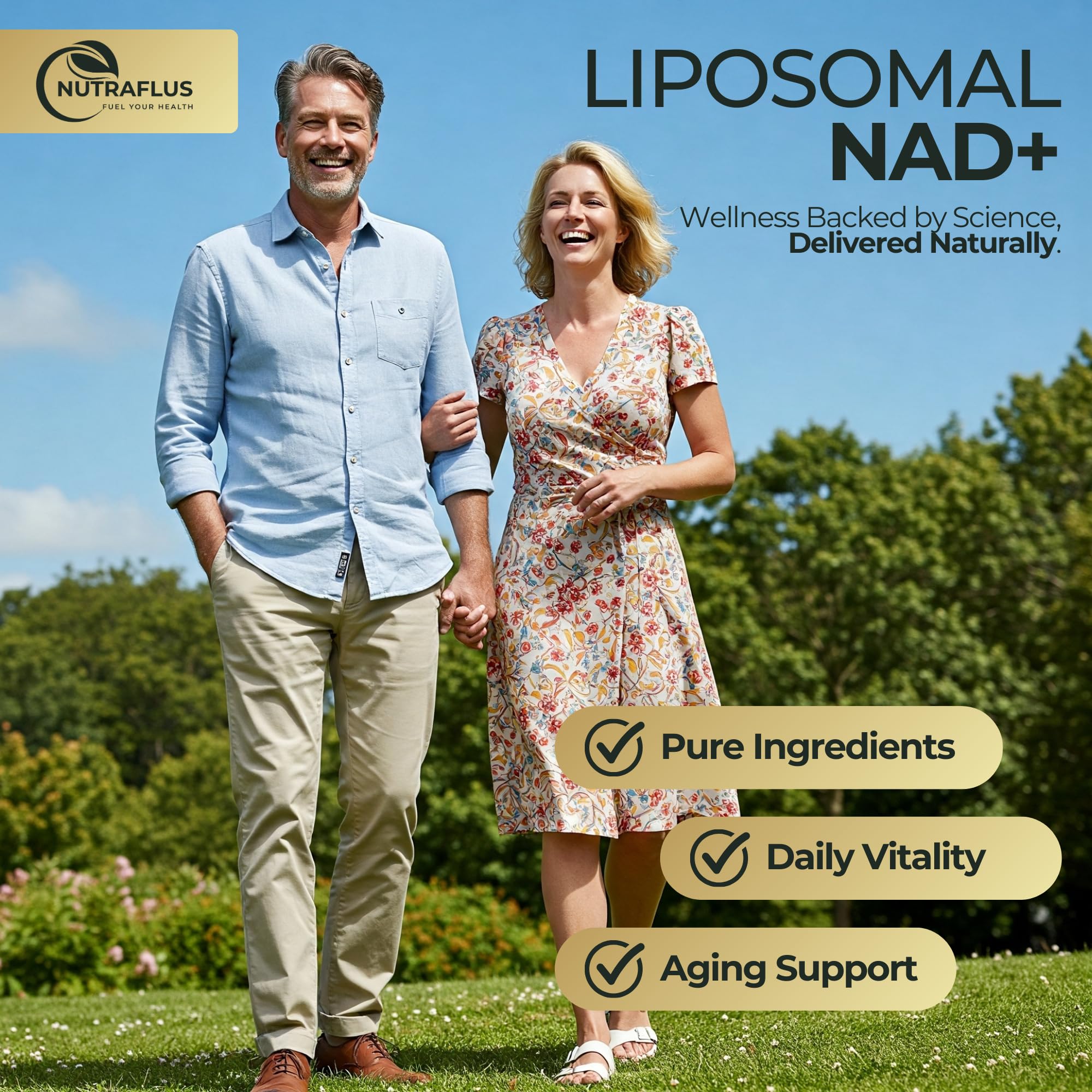Nutraflus energy and aging support used daily for wellness routines.