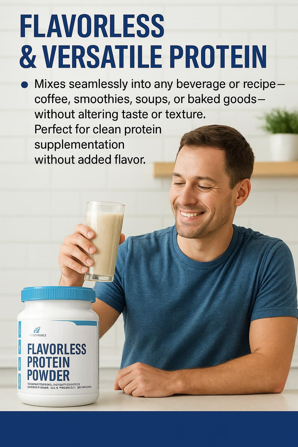 NutraForce unflavored protein added to oats and pancakes.