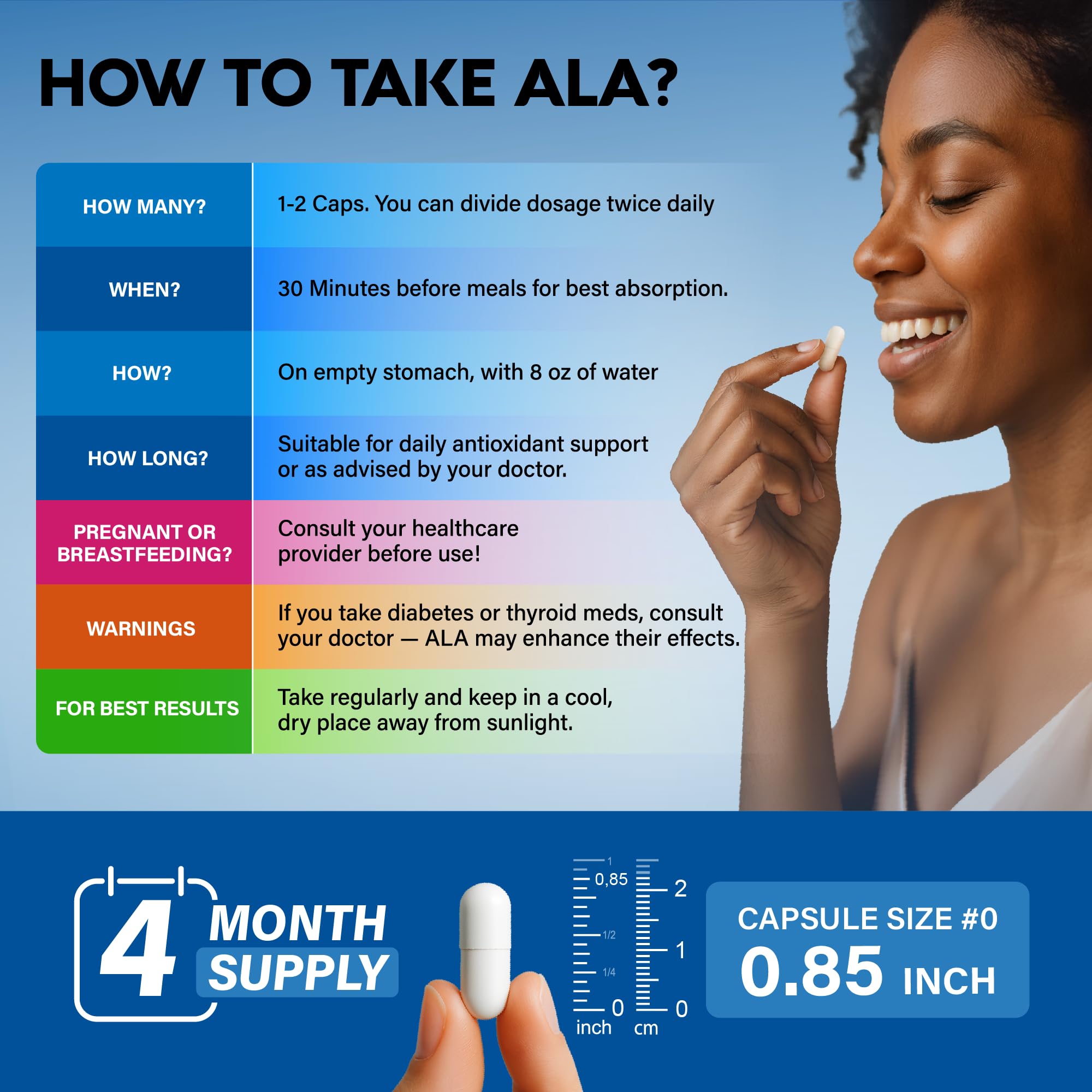 NUTRAHARMONY Alpha Lipoic Acid 600mg energy-use scene on countertop