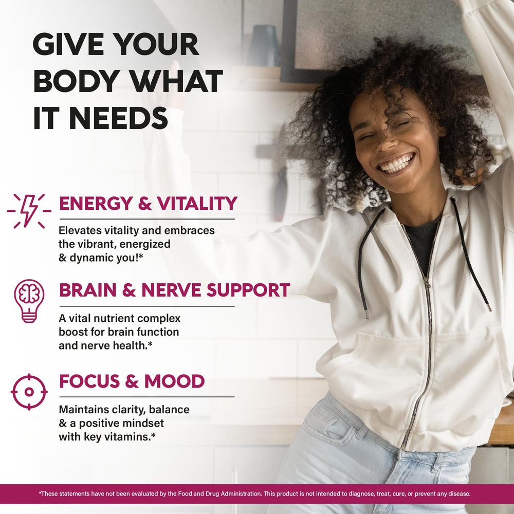 NutraHarmony B1 Thiamine Drops highlight simple daily use for nervous system support.