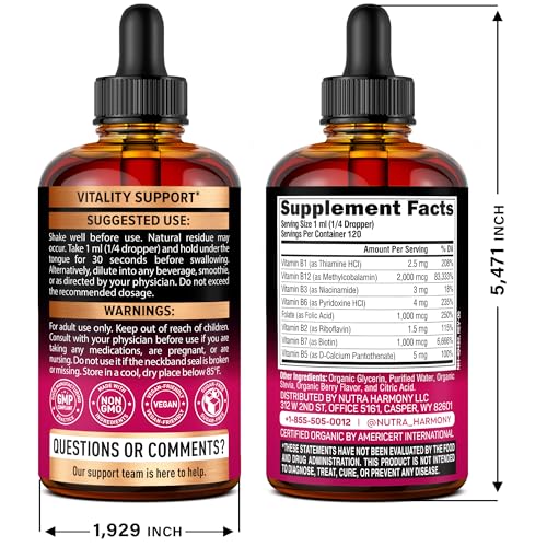 NutraHarmony B12 Methylcobalamin Drops focus on the dropper for convenient supplementation.