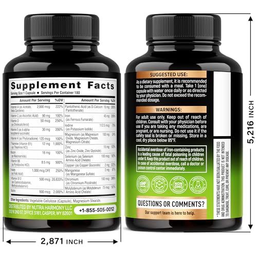 NutraHarmony bariatric iron capsules: easy one-a-day capsules for steady nutrient intake.
