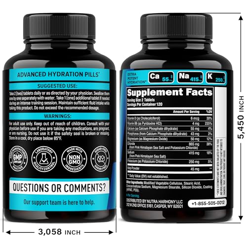 NUTRAHARMONY Electrolytes tablets close-up showing mineral blend for hydration
