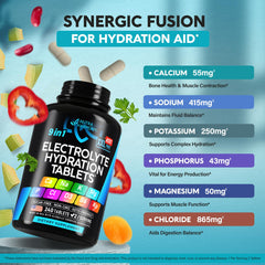 NUTRAHARMONY Electrolytes with Himalayan salt visuals for hydration balance