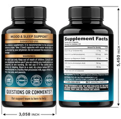 NUTRAHARMONY GABA L-Theanine capsules close-up for daily stress relief.