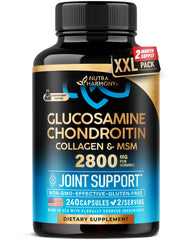 NutraHarmony bottle front with capsules for daily joint support
