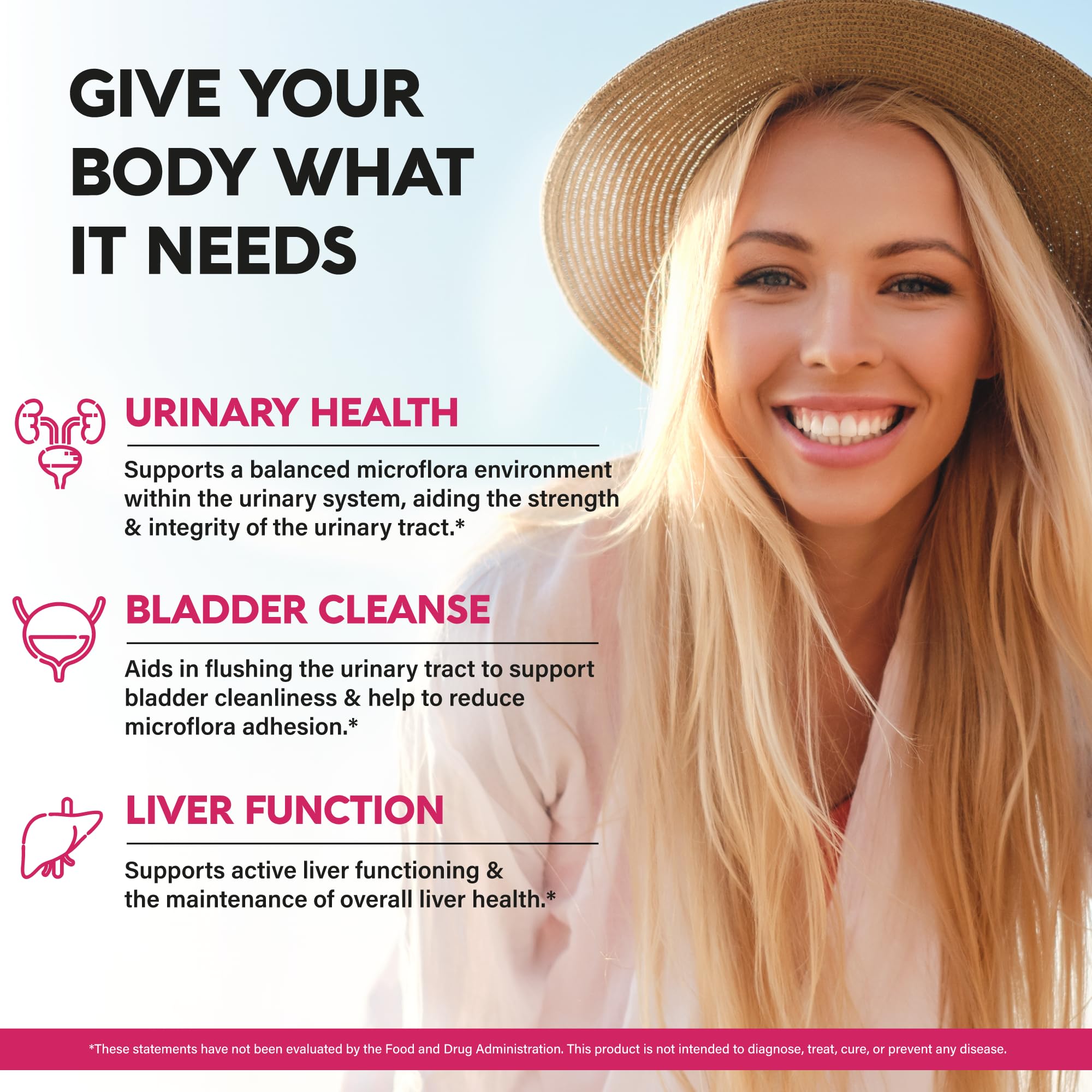 NUTRAHARMONY Hibiscus and Cranberry extract label on bottle for urinary wellness