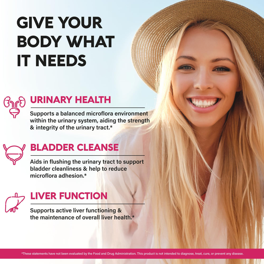 NUTRAHARMONY Hibiscus and Cranberry extract label on bottle for urinary wellness