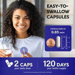 NUTRAHARMONY L-Theanine 400 mg vegan capsules in blister pack ready to take.