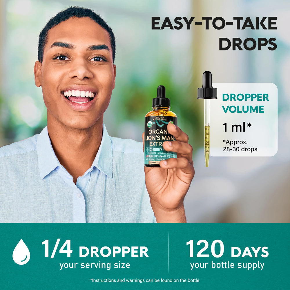 Dropper with measurement marks supports controlled intake.