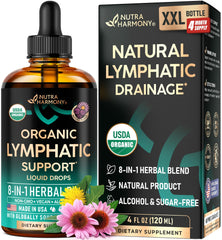 NutraHarmony lymph drops bottle ready for daily wellness support.