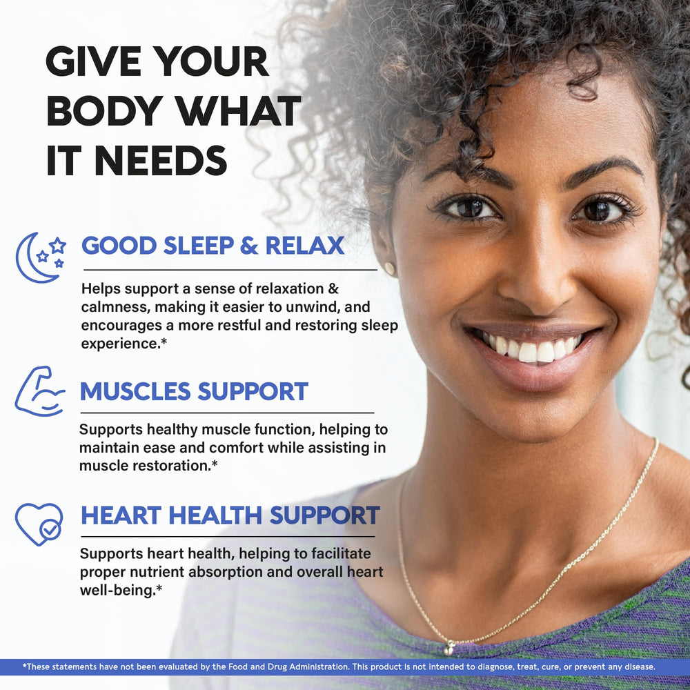 NutraHarmony magnesium glycinate bottle label – clear dosage and ingredient details.