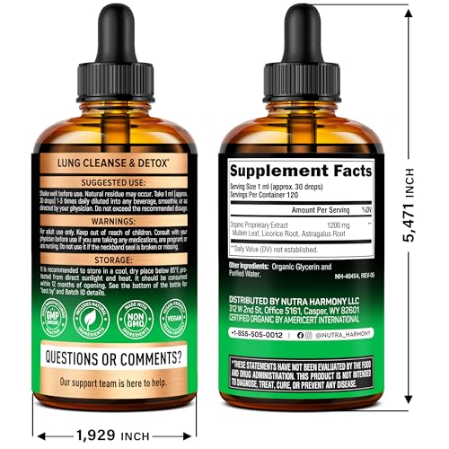 NUTRAHARMONY Mullein Drops dropper cap demonstrates precise tincture dosing.