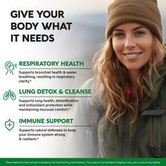 NutraHarmony Mullein Leaf Extract ingredients seal showcasing 15-in-1 lung support