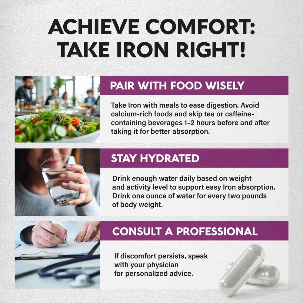 NUTRAHARMONY on-the-go packaging supports consistent iron intake anywhere.
