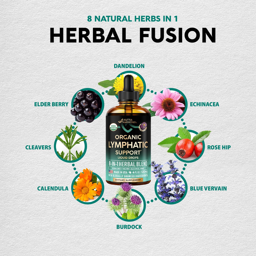 Close-up of rose hip, elderberry, and burdock in NutraHarmony blend.