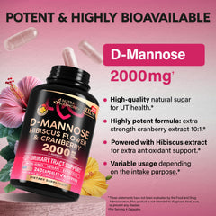 NUTRAHARMONY USA-made D-Mannose capsules packaging highlighting purity
