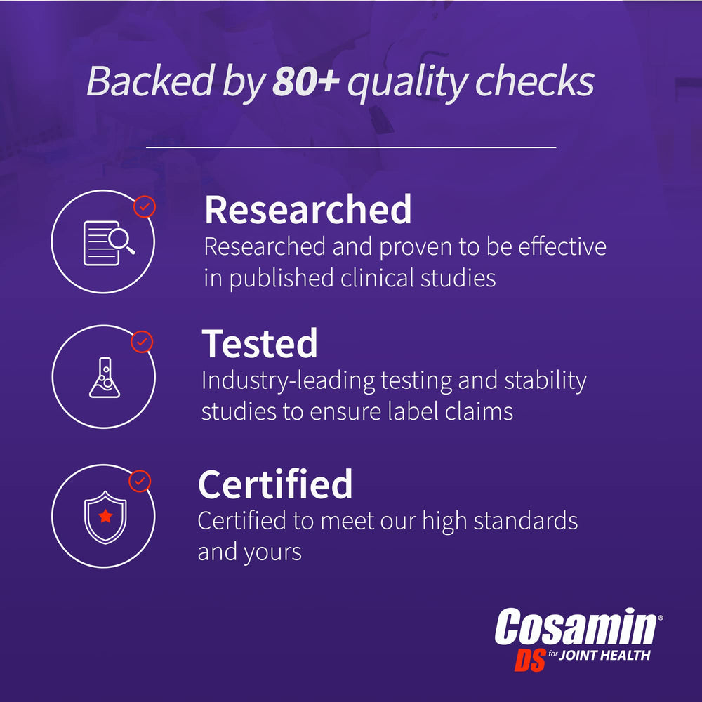 Cosamin DS packaging and branding visible to build trust.
