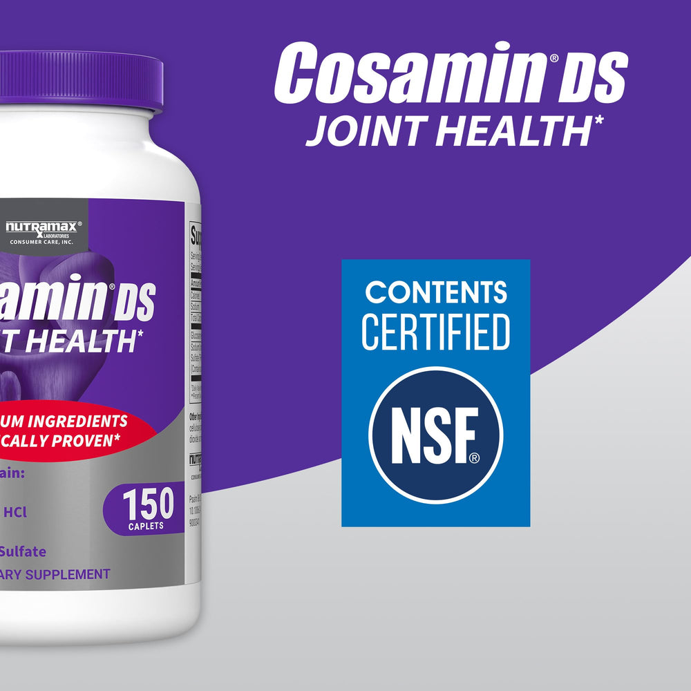 Cosamin DS product image with joint health icon.