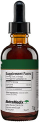 NutraMedix Artemisia Annua bottle pour demonstrates easy dosing and use.