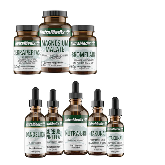 NutraMedix Cowden Month 1 bottle showing magnesium malate for gentle energy.