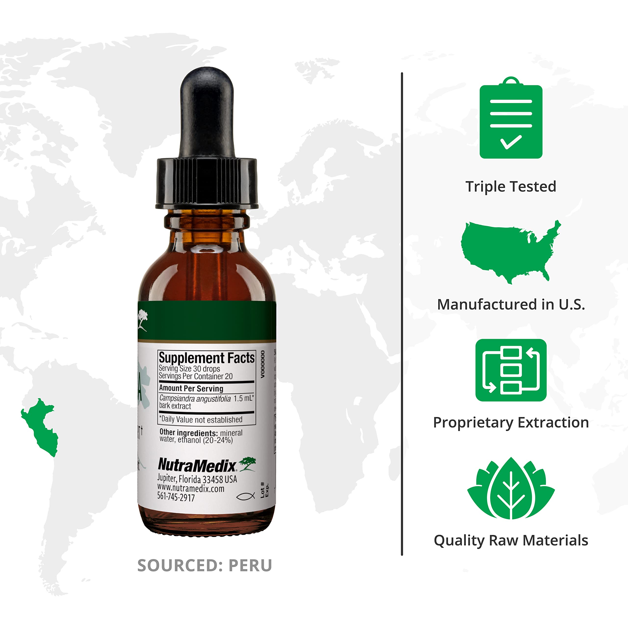 NutraMedix Cumanda dropper ready for easy daily use.