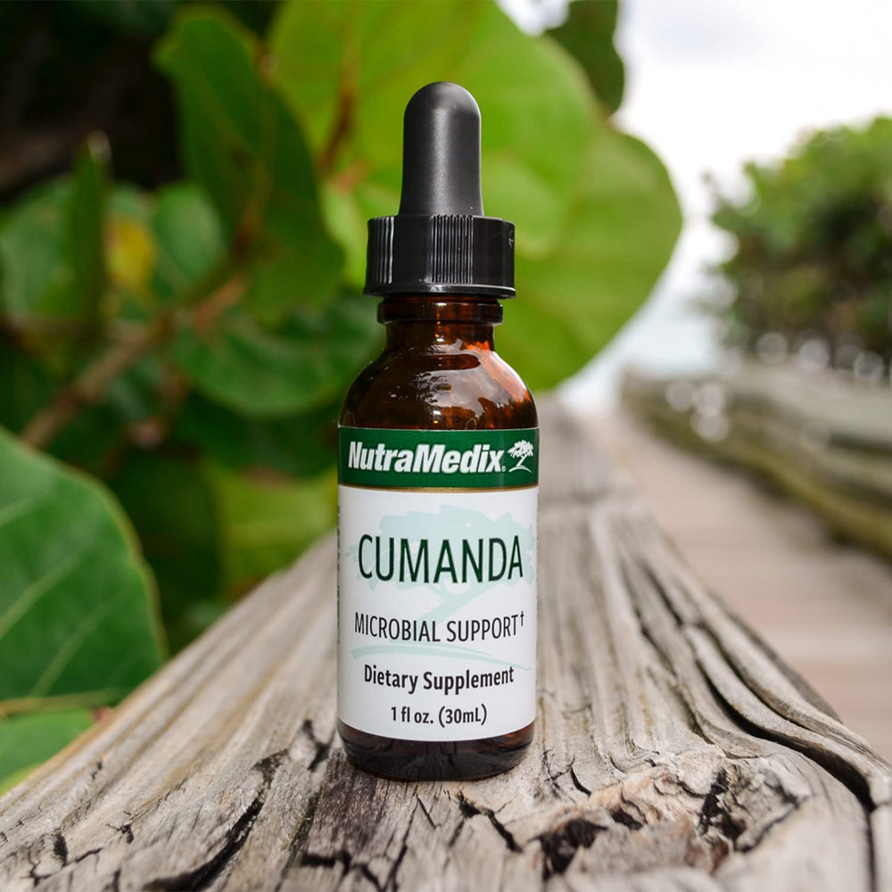 NutraMedix Cumanda bottle with Huacapurana bark icon.