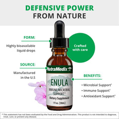 NutraMedix Enula jalap root extract detail emphasizes plant-based strength.