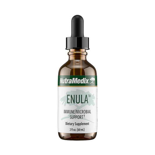 NutraMedix Enula liquid drops bottle for convenient immune support with antioxidants.