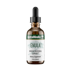 NutraMedix Enula liquid drops bottle for convenient immune support with antioxidants.