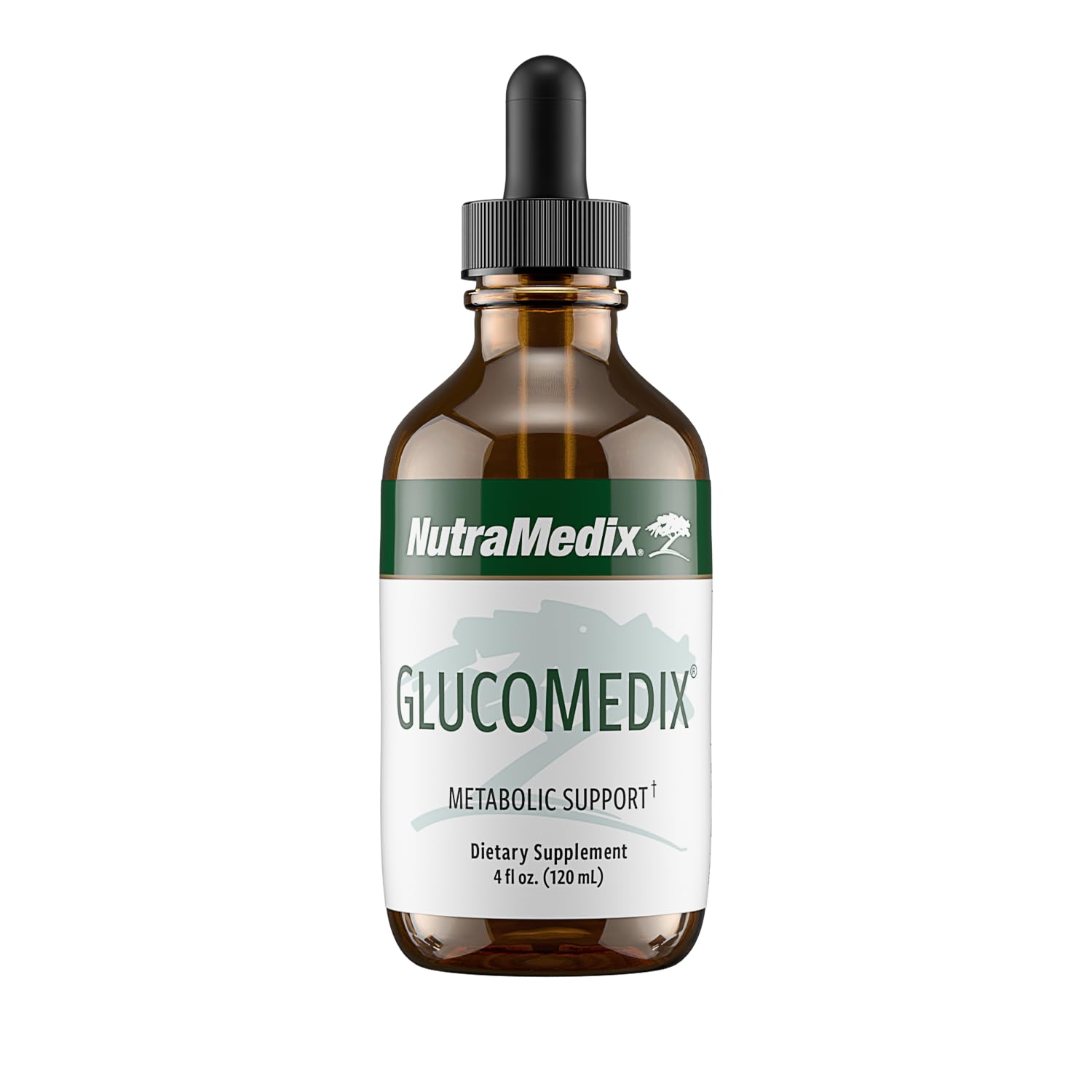 NutraMedix GlucoMedix bottle being poured for easy daily metabolic support.