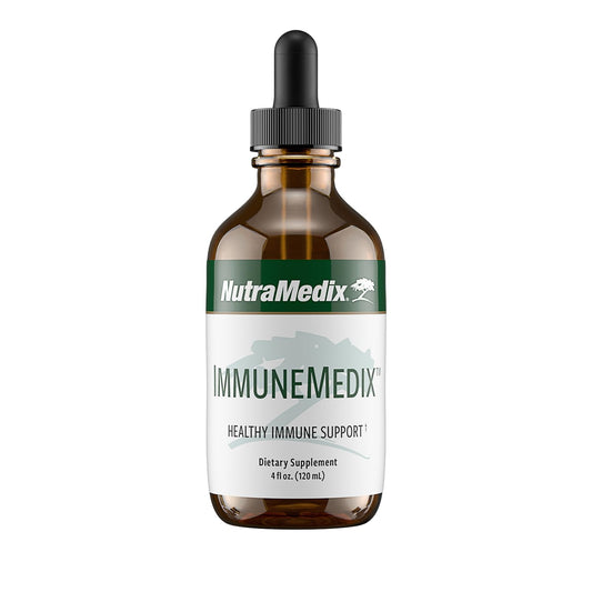 NutraMedix ImmuneMedix bottle front highlighting the herbal blend for daily immune support