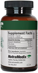 NutraMedix Liposomal Glutathione capsules close-up showing absorption benefits