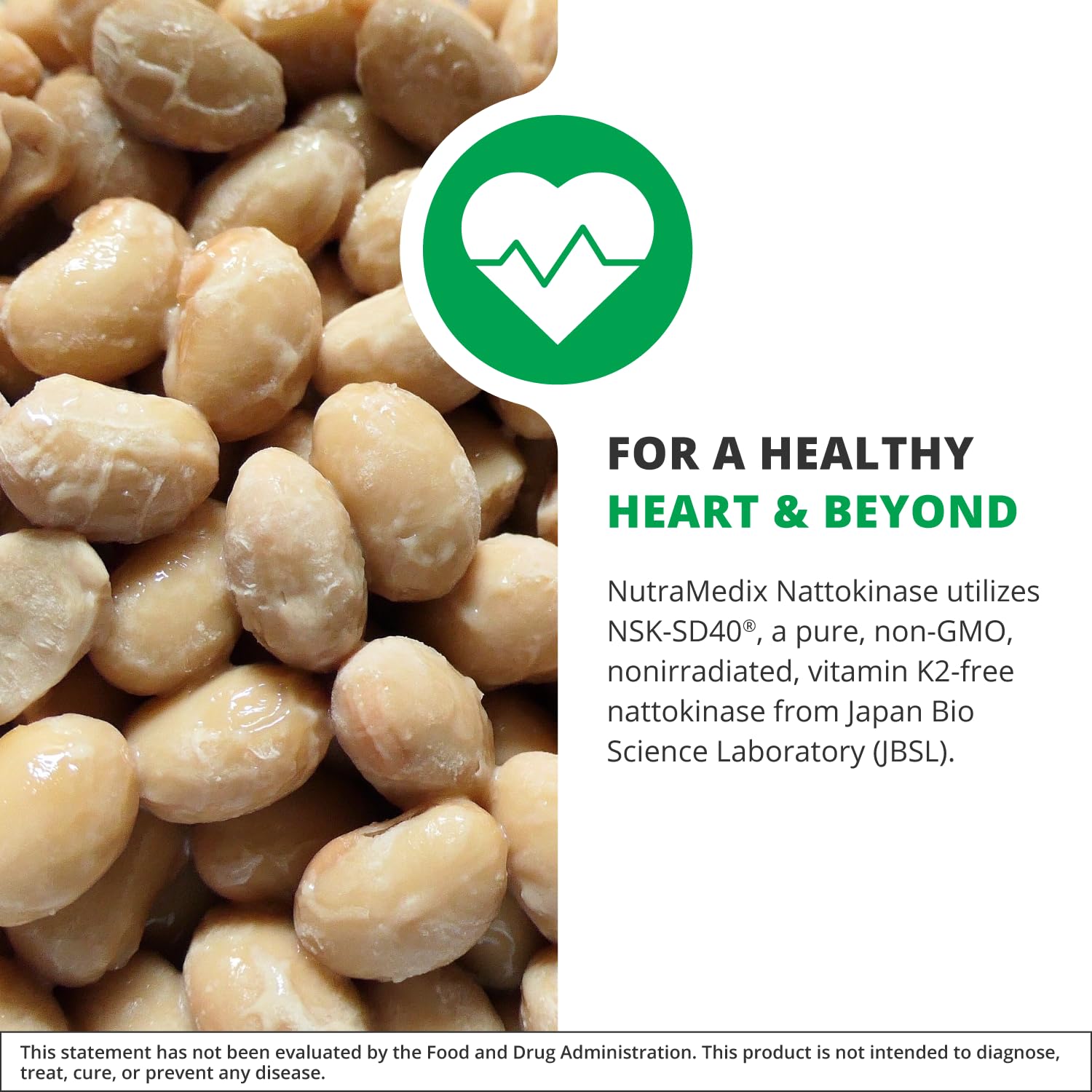 NutraMedix Nattokinase box packaging highlighting gluten-free formula.
