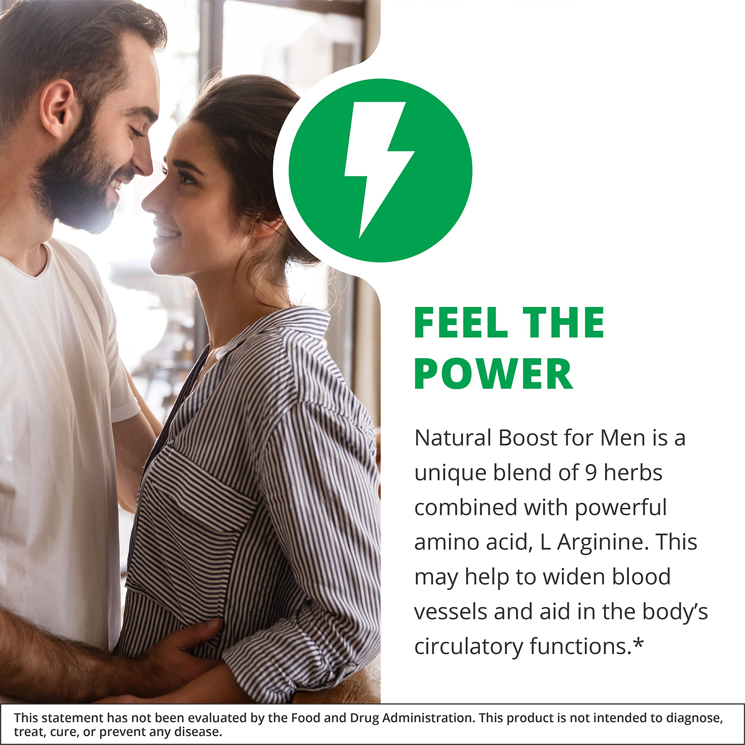Close-up of NutraMedix Natural Boost for Men ingredients including maca and ginkgo.