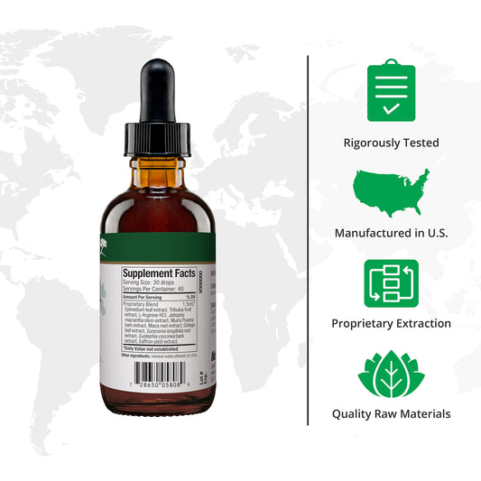 NutraMedix Natural Boost for Men being poured for convenient daily use.