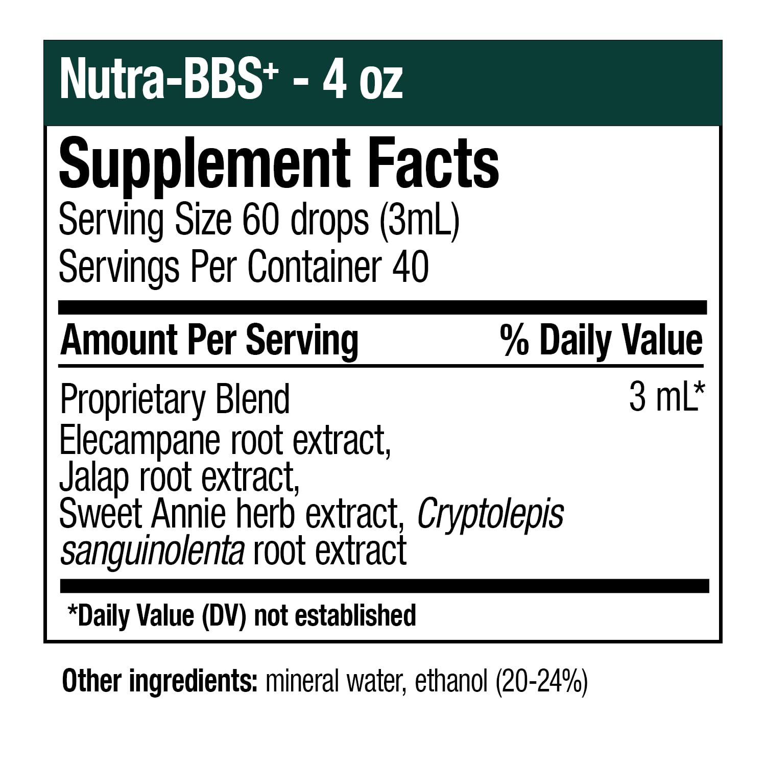 NutraMedix Nutra-BBS+ Capirona bark feature suggesting broad antimicrobial activity.