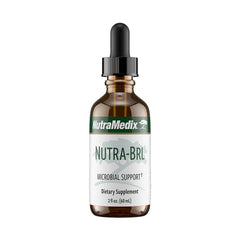 NutraMedix Nutra BRL bottle closeup highlighting herbal blend for immune support.