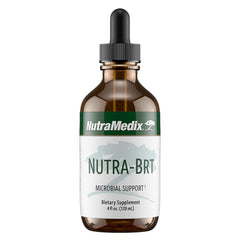 NutraMedix Nutra-BRT bottle label highlighting Huacapurana and Houttuynia for immune support