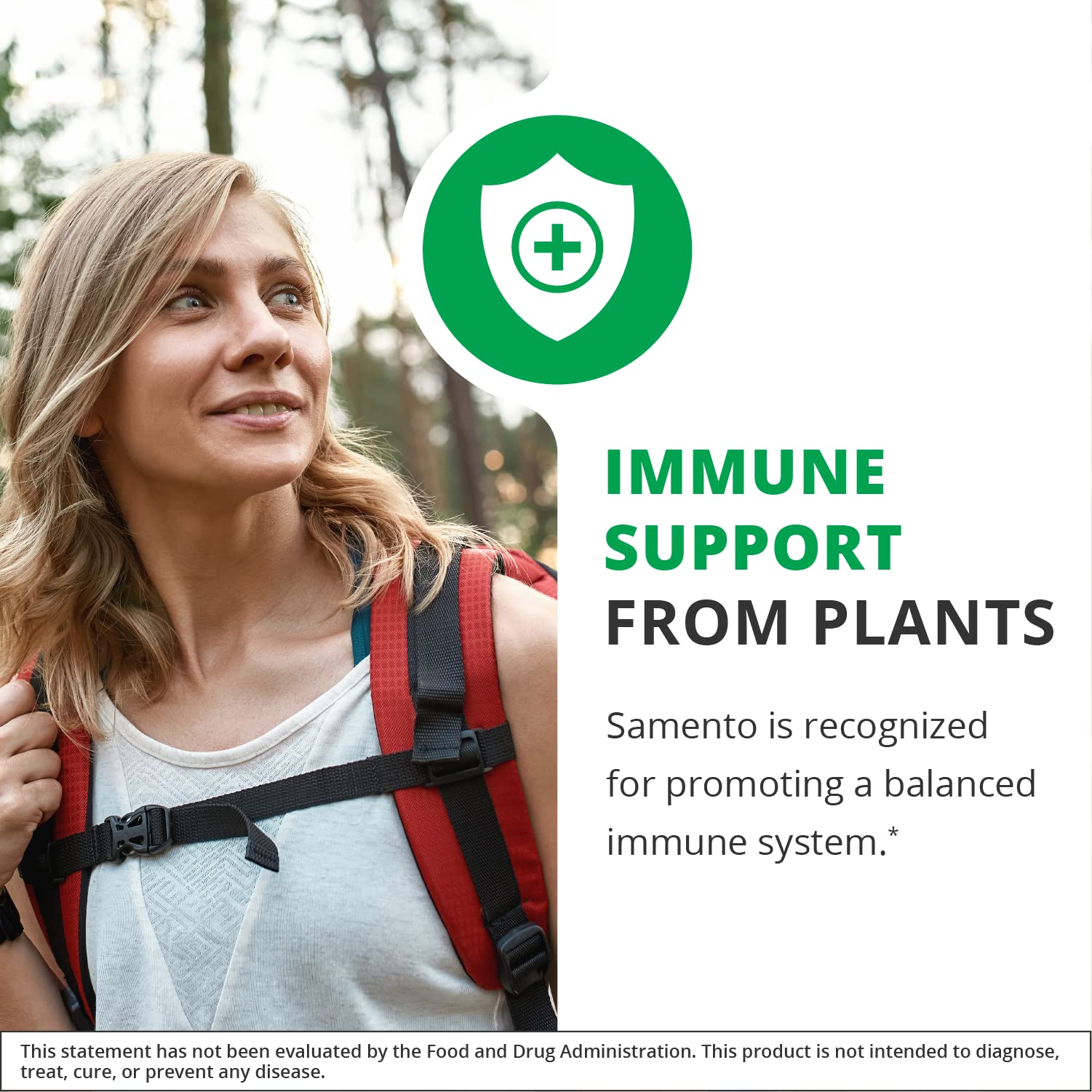 NutraMedix Samento dropper dispensing tincture into water for daily immune support.