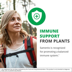 NutraMedix Samento dropper dispensing tincture into water for daily immune support.