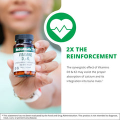 NutraMedix packaging showing MK-7 detail and calcium metabolism emphasis