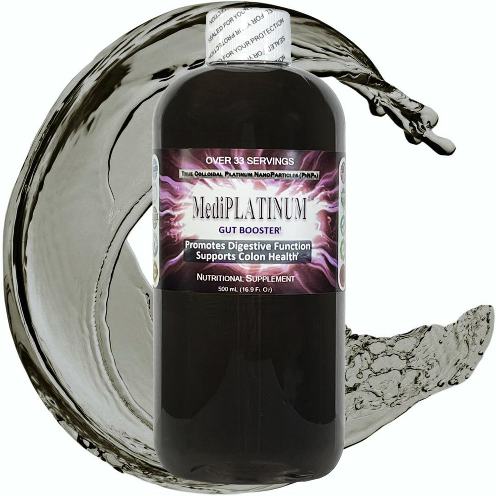 Nutraneering MediPLATINUM bottle front displaying true colloidal platinum for daily use