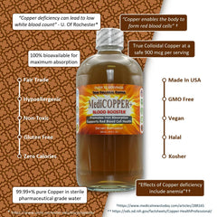 Nutraneering MediCOPPER Plus pour demonstrates easy daily dosing for use.