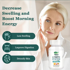 NutraNourish Lymphatic Drainage capsules being poured for easy daily use