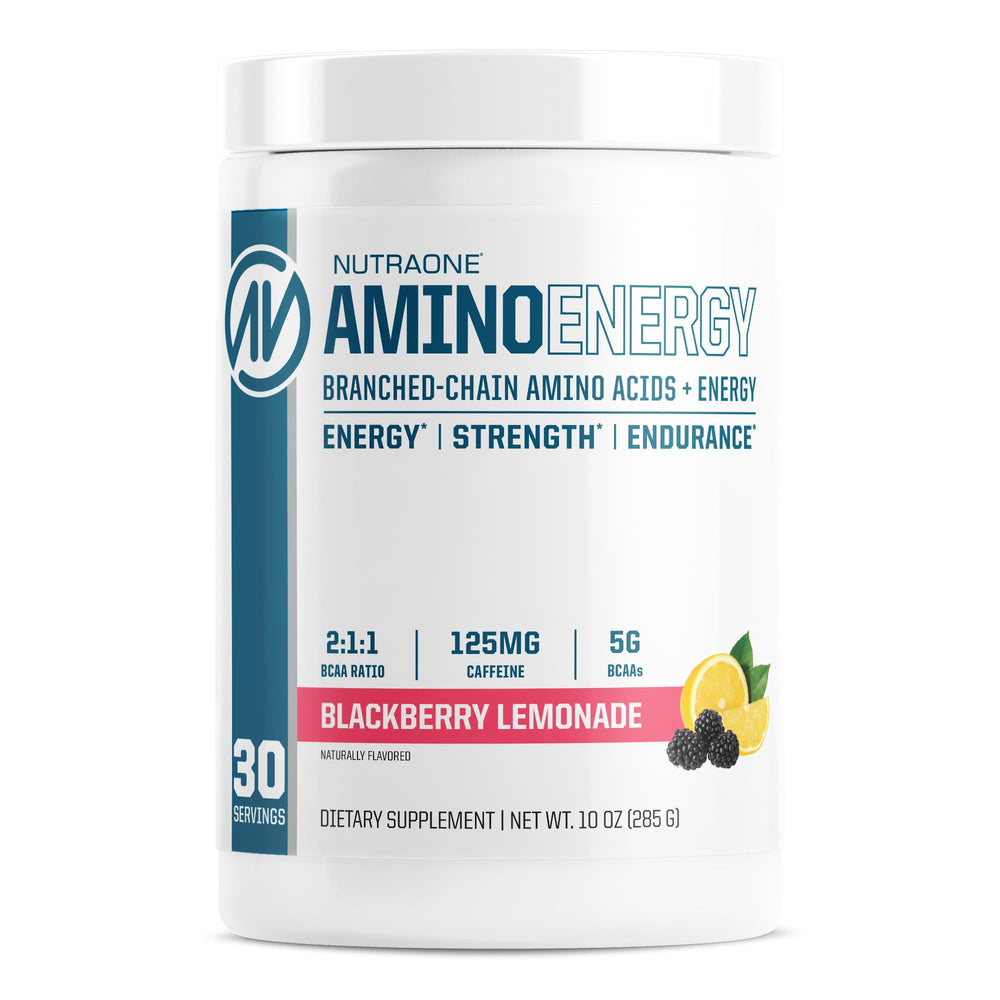 NutraOne Amino Energy Berry Lemonade bottle ready for pre-workout refreshment